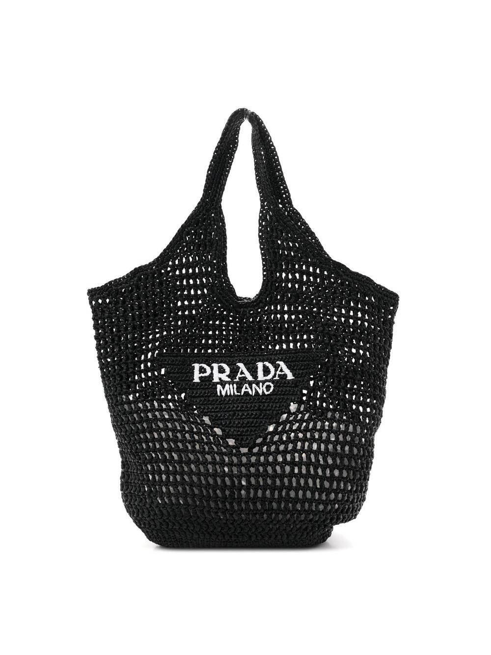 Prada Yarn Raffia Effect Crochet Logo #343955P16B